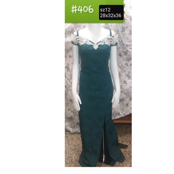 Size 12 vintage green Prom dress - Picture 1 of 2